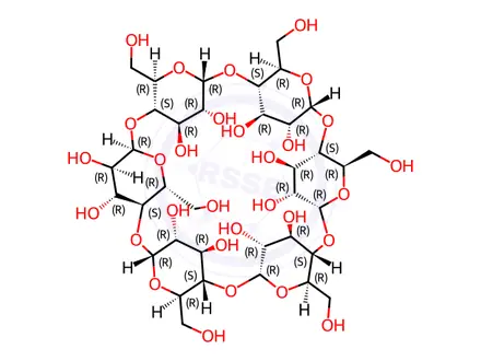 Chemical structure of OP 41483-alpha-cyclodextrin