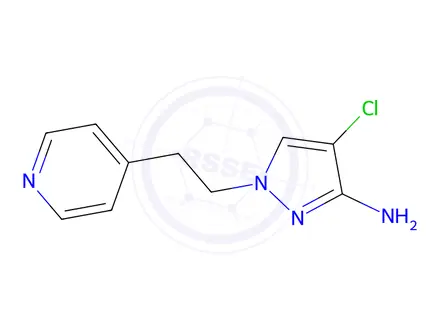 Chemical structure of 4-Chloro-1-(2-(pyridin-4-yl)ethyl)-1h-pyrazol-3-amine