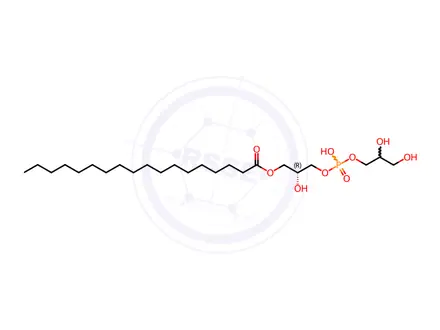 Chemical structure of 1-Stearoyl-2-Hydroxy-sn-Glycero-3-Phospho-(1'-rac-glycerol)