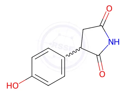 Chemical structure of 5-(4-Hydroxy Phenyl) Hydantion