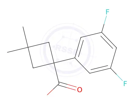 Chemical structure of 1-(3,5-Difluorophenyl)-3,3-dimethylcyclobutane-1-carboxylic acid