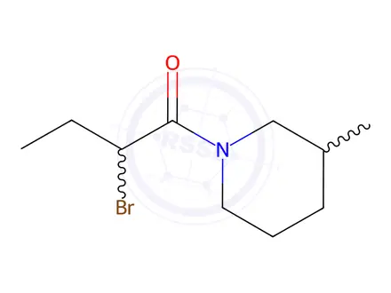 Chemical structure of 1-(2-Bromobutanoyl)-3-methylpiperidine