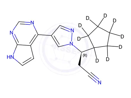 Chemical structure of Ruxolitinib D9