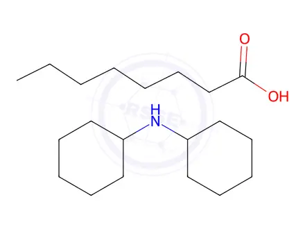 Chemical structure of Octanoic acid, reaction products with N-cyclohexylcyclohexanamine