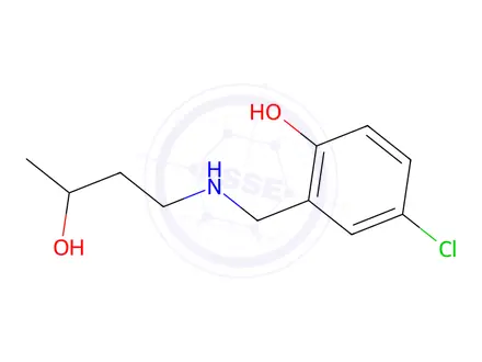 Chemical structure of 4-Chloro-2-(((3-hydroxybutyl)amino)methyl)phenol