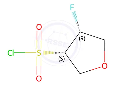 Chemical structure of (3S,4R)-4-fluorotetrahydrofuran-3-sulfonyl chloride