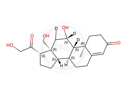 Chemical structure of 18-Hydroxy Corticosterone-d4