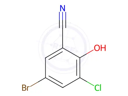Chemical structure of 5-Bromo-3-chloro-2-hydroxybenzonitrile