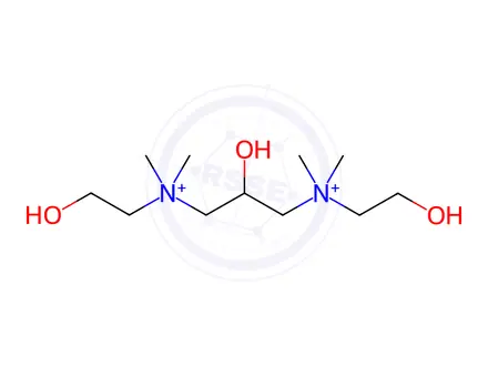 Chemical structure of 2-hydroxy-N,N'-bis(2-hydroxyethyl)-N,N,N',N'-tetramethylpropane-1,3-diaminium dichloride