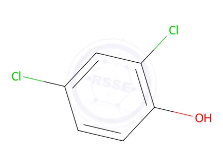 Chemical structure of 2,4-dichlorophenol, compound with 2-aminoethanol (1:1)