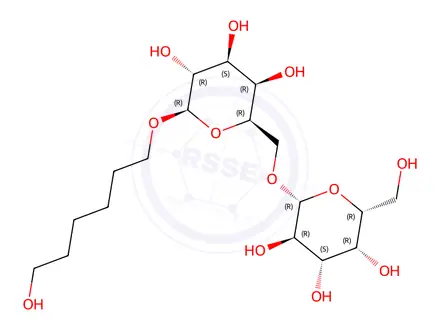 Chemical structure of .beta.-D-Galactopyranoside, 6-hydroxyhexyl 6-O-.beta.-D-galactopyranosyl-