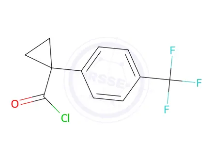 Chemical structure of 1-[4-(Trifluoromethyl)phenyl]cyclopropane-carbonyl chloride