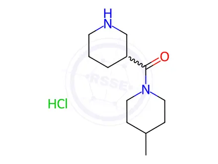 Chemical structure of 4-Methyl-1-(piperidine-3-carbonyl)piperidine Hydrochloride