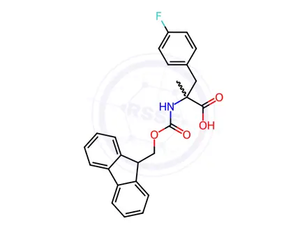Chemical structure of Phenylalanine, N-[(9H-fluoren-9-ylmethoxy)carbonyl]-4-fluoro-α-methyl-