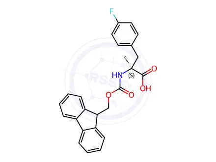 Chemical structure of Fmoc-α-methyl-D-4-fluorophenylalanine