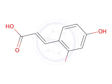 Chemical structure of (E)-3-(2,4-Dihydroxyphenyl)acrylic acid