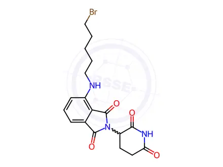 Chemical structure of Pomalidomide-C5-Br