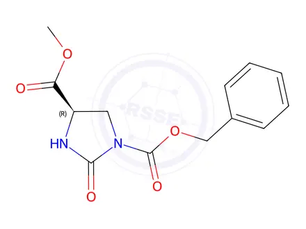 Chemical structure of 1-Benzyl 4-methyl (4R)-2-oxoimidazolidine-1,4-dicarboxylate