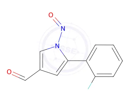 Chemical structure of 5-(2-fluorophenyl)-1-nitroso-1H-pyrrole-3-carbaldehyde