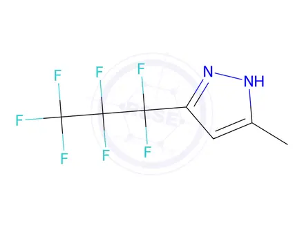 Chemical structure of 5-Methyl-3-(perfluoropropyl)-1H-pyrazole