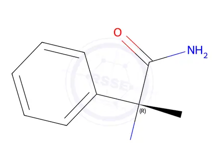 Chemical structure of (R)-ALPHA-METHYL-PHENYLGLYCINAMIDE