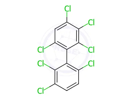 Chemical structure of 2,2',3,3',4,6,6'-Heptachlorobiphenyl