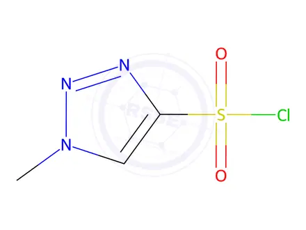 Chemical structure of 1-methyl-1H-1,2,3-triazole-4-sulfonyl chloride