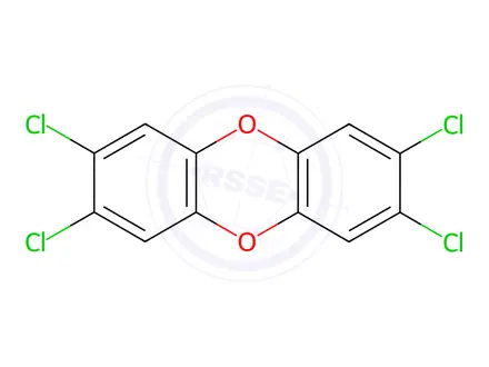 Chemical structure of 2,3,7,8-Tetrachlorodibenzo-p-dioxin