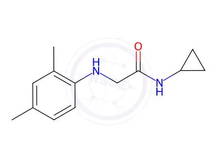 Chemical structure of n-Cyclopropyl-2-((2,4-dimethylphenyl)amino)acetamide