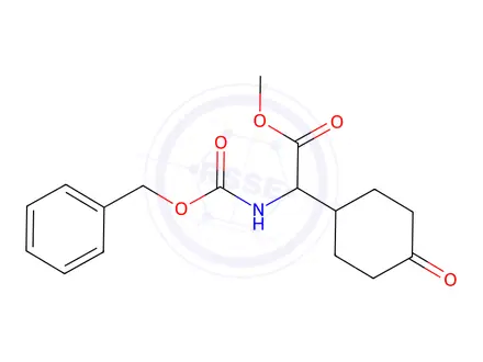 Chemical structure of Methyl 2-(((benzyloxy)carbonyl)amino)-2-(4-oxocyclohexyl)acetate