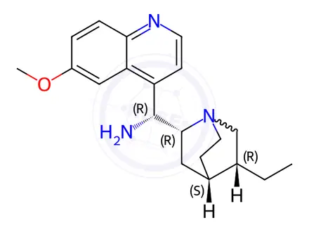 Chemical structure of (9R)-10,11-Dihydro-6′-methoxycinchonan-9-amine (BSC)