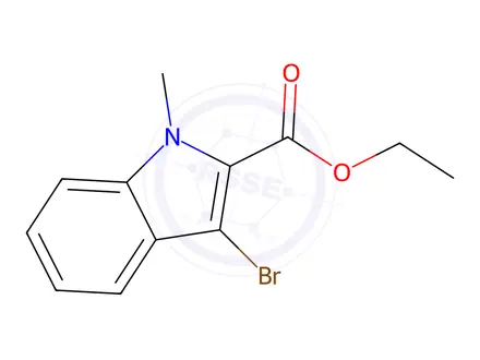Chemical structure of Ethyl 3-bromo-1-methyl-1H-indole-2-carboxylate