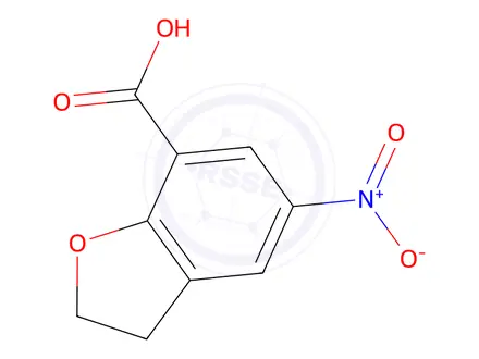 Chemical structure of 5-Nitro-2,3-dihydrobenzofuran-7-carboxylic acid
