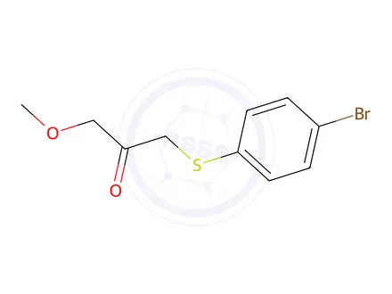 Chemical structure of 1-((4-Bromophenyl)thio)-3-methoxypropan-2-one