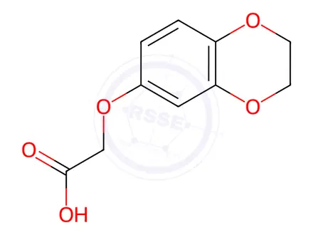 Chemical structure of (2,3-Dihydro-benzo[1,4]dioxin-6-yloxy)-acetic acid