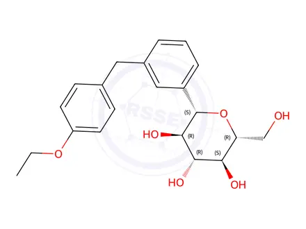 Chemical structure of Dapagliflozin Deschloro Impurity