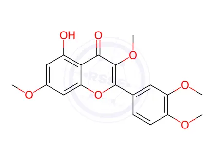 Chemical structure of Quercetin 3,3',4',7-O-tetramethyl ether