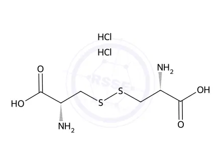 Chemical structure of Acetylcysteine Impurity 1 Dihydrochloride (Acetylcysteine EP Impurity A Dihydrochloride) (L-Cystine Dihydrochloride)