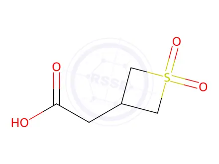 Chemical structure of 2-(1,1-Dioxidothietan-3-yl)acetic acid