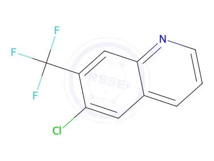 Chemical structure of 6-Chloro-7-(trifluoromethyl)quinoline