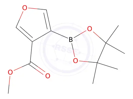 Chemical structure of Methyl 4-(4,4,5,5-tetramethyl-1,3,2-dioxaborolan-2-yl)furan-3-carboxylate