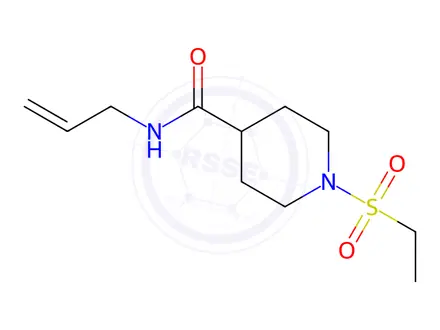 Chemical structure of n-Allyl-1-(ethylsulfonyl)piperidine-4-carboxamide