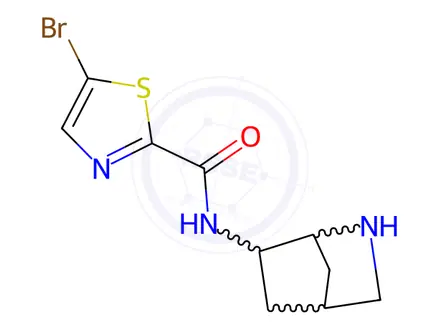 Chemical structure of N-(2-Azabicyclo[2.2.1]heptan-6-yl)-5-bromothiazole-2-carboxamide