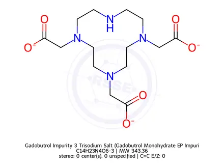 Chemical structure of Gadobutrol Impurity 3 Trisodium Salt (Gadobutrol Monohydrate EP Impurity C Trisodium Salt)