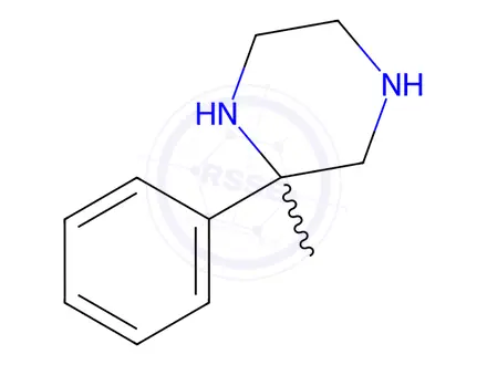 Chemical structure of Piperazine, 2-methyl-2-phenyl-(8CI,9CI)