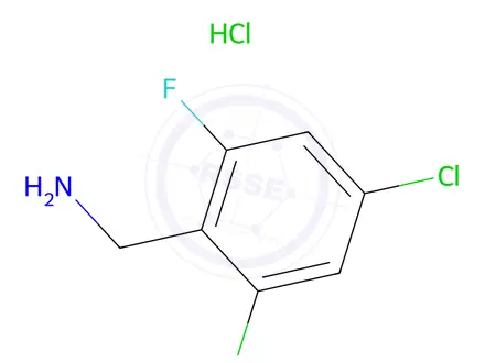 Chemical structure of (2,4-dichloro-6-fluorophenyl)methanamine hydrochloride