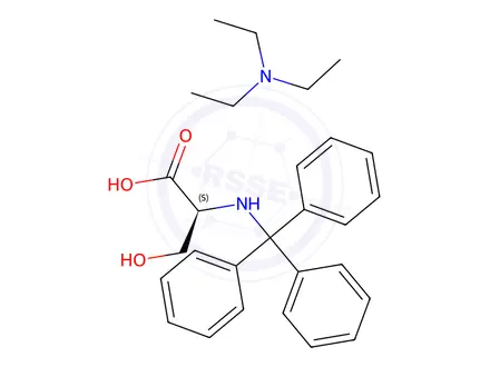 Chemical structure of Triethylamine trityl-L-serinate