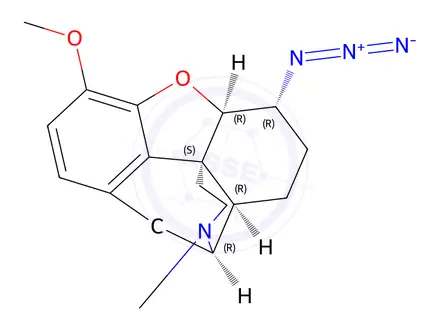Chemical structure of 6β-Azido-4,5α-epoxy-3-methoxy-17-methylmorphinan