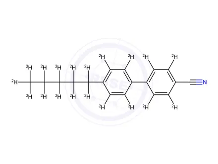 Chemical structure of 4-Cyano-4'-n-pentylbiphenyl-d19