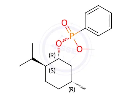 Chemical structure of (Sp)-(-)-MenthylO-methyl phenylphosphate